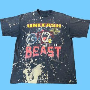 Vintage 1992 loonie toons Tasmanian devil Harley Davidson shirt
